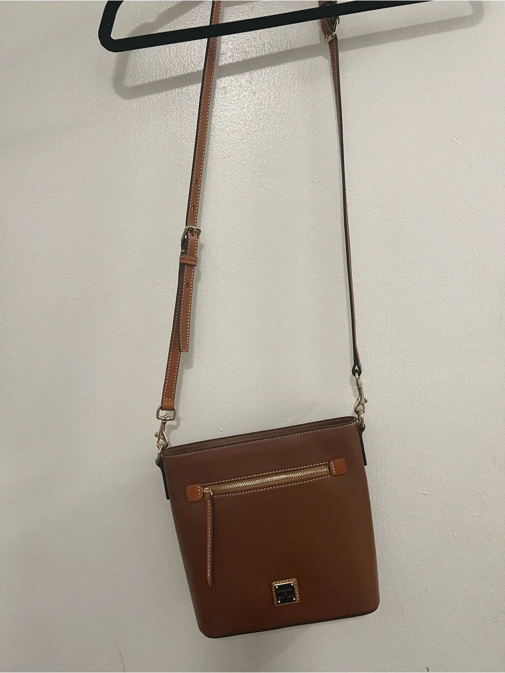 Dooney & Bourke Tan Saffiano Zip Crossbody